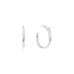 CALVIN KLEIN - Aretes de acero inoxidable plateados