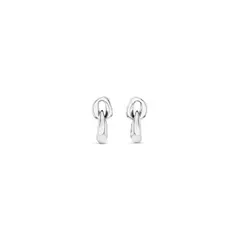 CALVIN KLEIN - Aretes de acero inoxidable plateado