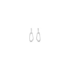 CALVIN KLEIN - Aretes de acero inoxidable plateado