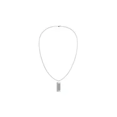 CALVIN KLEIN - Collar de acero inoxidable plateado