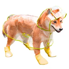 GENERICO - CAPA Impermeable de Lluvia para Mascotas Talla 3 Amarillo