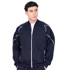 NEW YORK STARS - CASACA CON CIERRE Y LINEAS-AZUL