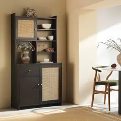 R&R MUEBLES - Mueble de Cocina Kurogane Negro