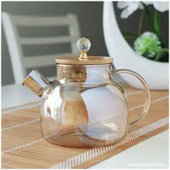 INSPIRA - Tetera de Vidrio Filtro con Tapa 1 litro