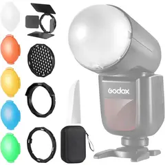 GENERICO - KIT DIFUSOR TRIOPO TR-09 MAGNÉTICO PARA FLASHES DE CABEZAL REDONDO