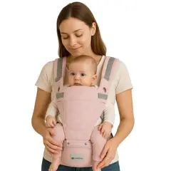 GENERICO - Canguro ergonómico Rosado multifuncional para Bebé