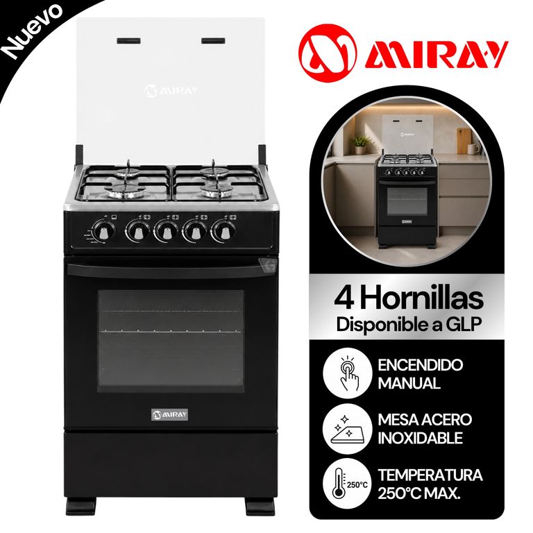 Cocina a Gas IRIS PLUS 4 Hornillas