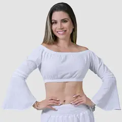FORBER - Top Blanco Corto Mujer
