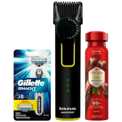 TAURUS - Pack Cortador De Cabello, Desodorante y Gillete