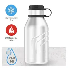 THERMOS - BOTELLA DE ACERO INOXIDABLE ELEMENT 940 ML PLATEADO