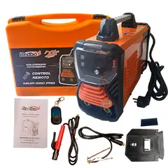 REDBO - SOLDADORA INVERSORA PRO MMA 280 AMP C/CONTROL REMOTO + MALETA + 1 KILO DE ELECTRODO + GUANTES PARA SOLDAR