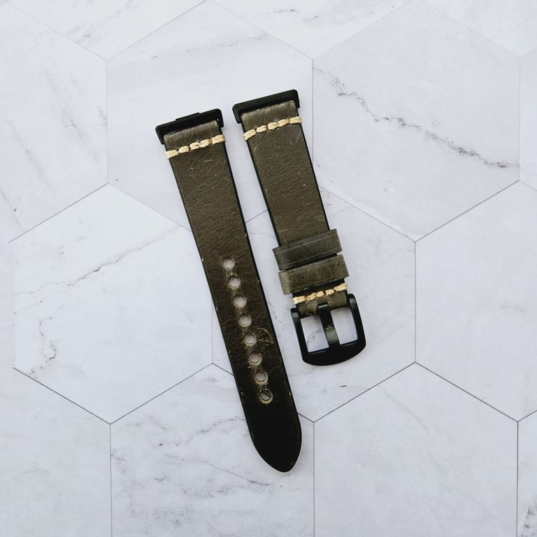 Correa Cuero 1 para HUAWEI FIT 4 - FIT 4 PRO - Negro