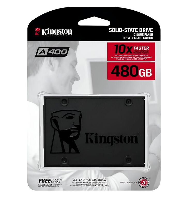 SSD A400 Disco Sólido 480 GB - SA400S37/480G