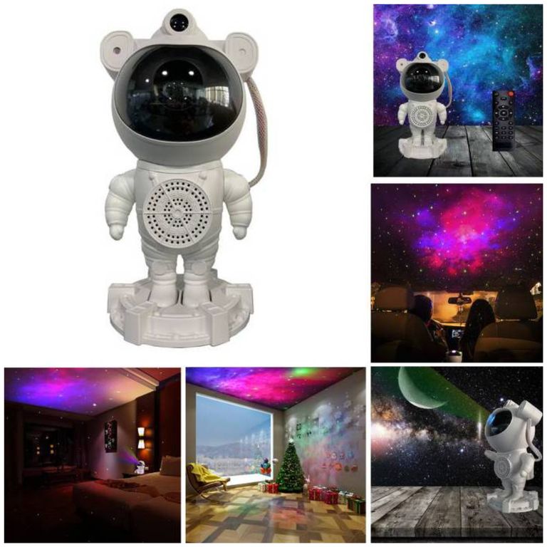 Proyector de astronauta con parlante bluetooth