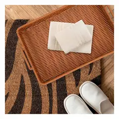 GENERICO - Pack2 Bandeja con Asas de Tejido Y+Banderitas Adhesivas