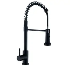 GENERICO - Caño monocomando retraible para mueble negro mate