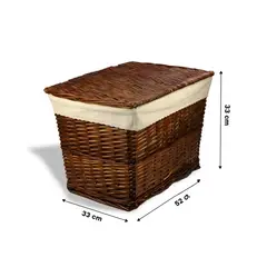 GENERICO - Pack3 Canasta para Picnic con Tapa Marron Y+Regalo Agendita