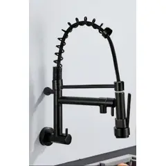 GENERICO - Caño de lavadero para pared negro mate