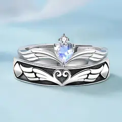 NO LOGO - Anillo De Pareja anillos De Compromiso Estuche Gratis