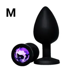 DR PINKY - Plug Consolador de Silicona Talla M Dilatador Anal Joya Morada