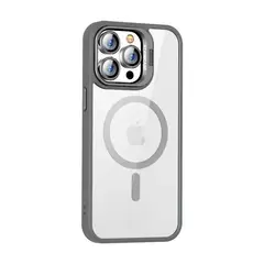GENERICO - Funda Iphone 15 Magsafe con Protector de camara Gris