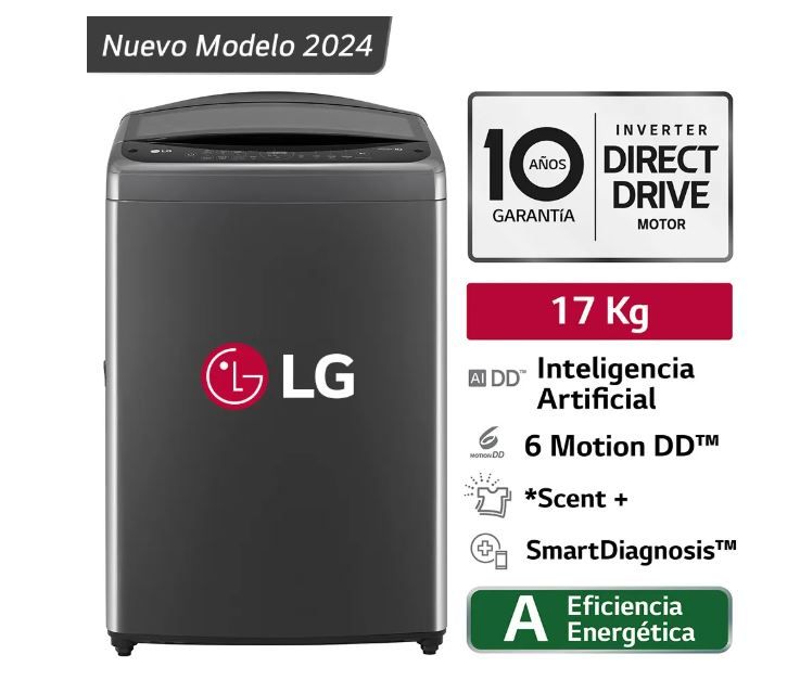 Lavadora Automática WT17BV6T 17kg Negro Claro
