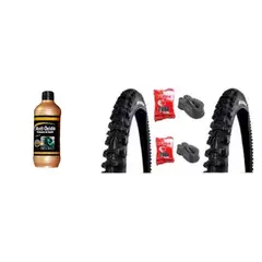 KENDA - 2 LLANTAS +CÁMARAS+LÍQUIDO ANTIPINCHAZOS PARA BICI