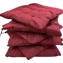 VETECASA - Pack de 6 cojines cuadrados de lino color rojo