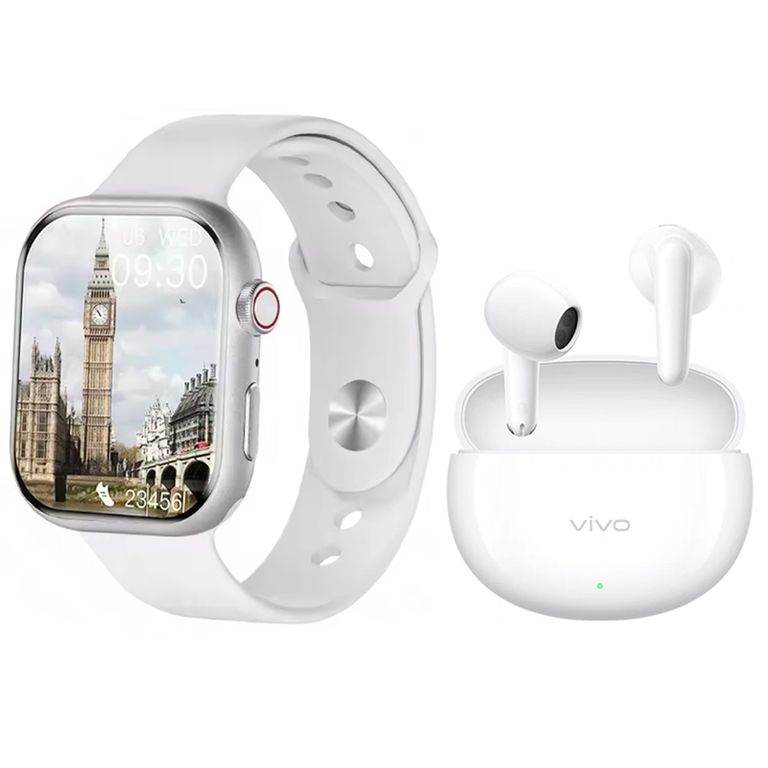 Audífonos Tws Air 3 -Blanco in-ear Bluetooth 5.4 y Watch S10-W