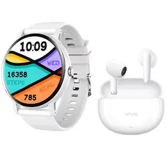 VIVO - Audífonos Tws Air 3 B Bluetooth 5.4 y Fit Pro reloj inteligente W