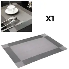 EASY&HOME - Mantel Individual Rectangular Set x 1 Gris