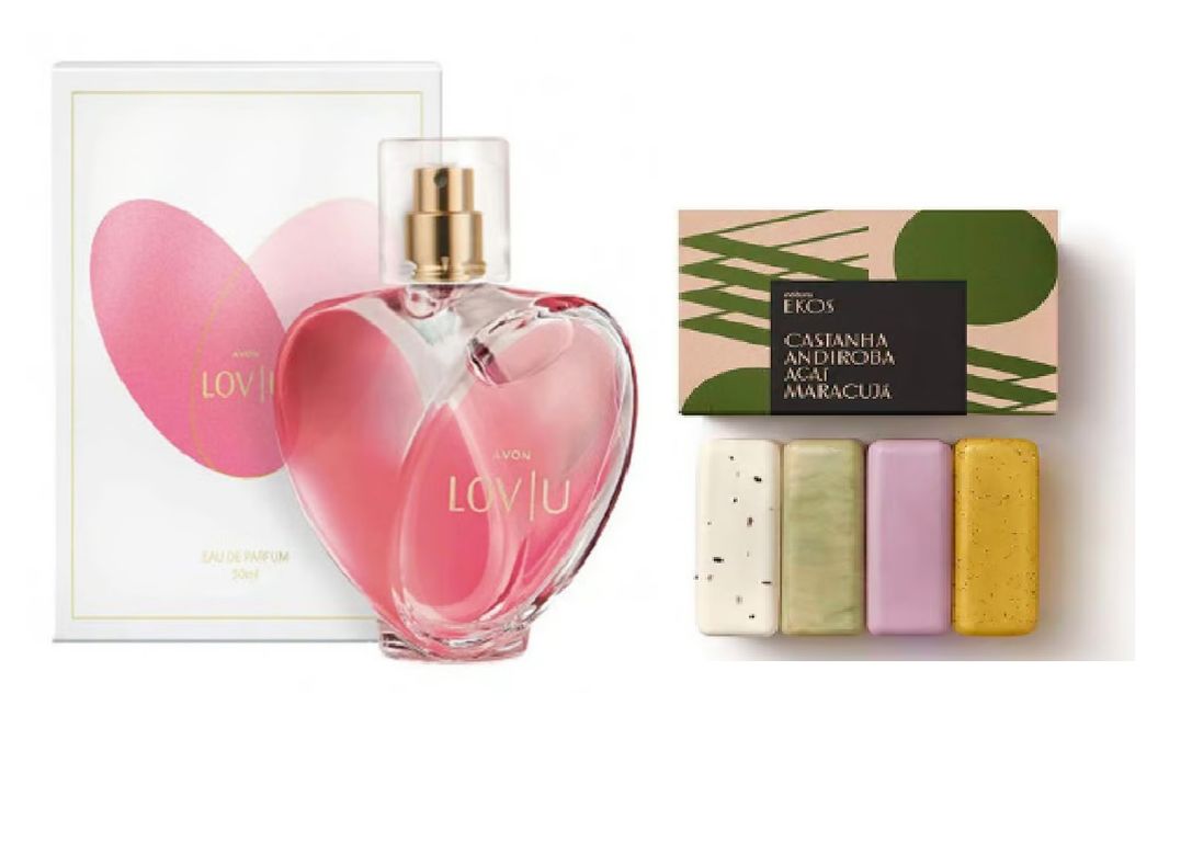 Lov U Perfume de Mujer Avon + jabones ekos