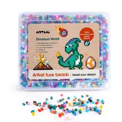 ARTKAL - Caja con beads 5mm modelo DINOSAURS WORLD -