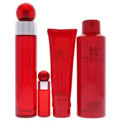 PERRY ELLIS - 360 Red EDT100ml+Spray180ml+Gel+EDT10ml Gift Set