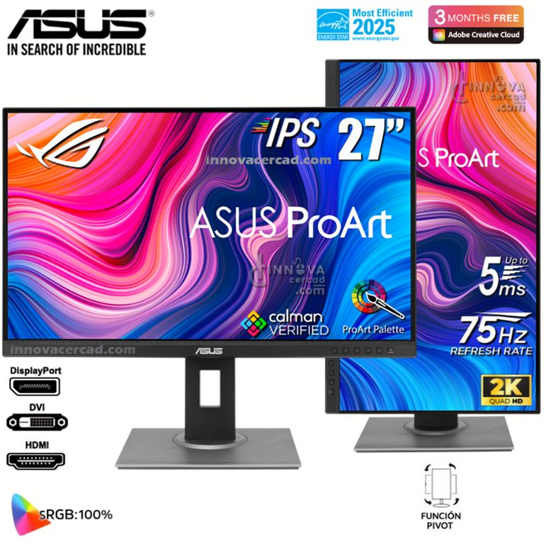 Monitor Profesional ProArt Display PA278QV 27 IPS WQHD.