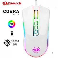 REDRAGON - Mouse COBRA WHITE M711W