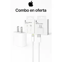 APPLE - Cargador tipo C 20w + Cable C a Lightning iPhone