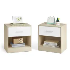 GENERICO - Duo de Dos Veladores Duna-Blanco Melamina