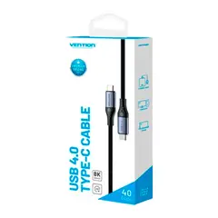 VENTION - Cable (1m) PREMIUM USB-C 4.0 Video 8K Carga 240w iPhone Mac PC
