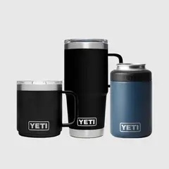YETI - Combo papá Taza de 10 oz + Taza de viaje de 20 oz + Coolster