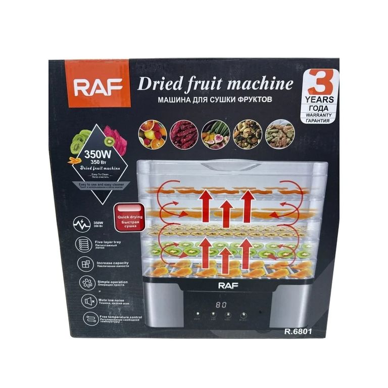 RAF Máquina para Deshidratar Alimentos con 5 Bandejas Incluidas