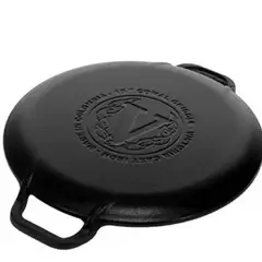 VICTORIA - Plancha para Pizza de 25 cm con Asas de Hierro Fundido