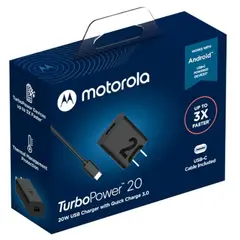 MOTOROLA - Cargador Turbo Power 20W - Negro
