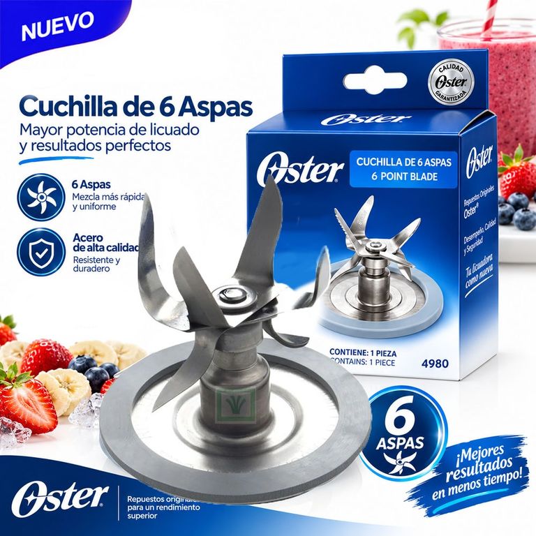 Cuchilla Picahielo 6 aspas con Anilllo de Goma 4980