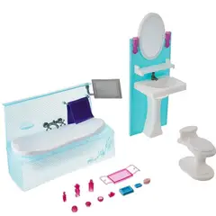 GENERICO - Set de Baño con Tina y tocador Para Muñeca