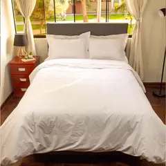 AMADEUS HOME - Funda Plumón de cama + 02 Fundas Almohadas Algodón Pima Hotelero