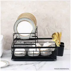 INSPIRA - Escurridor de platos de 2 niveles metal Negro