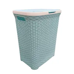 START FG - Cesta De Ropa Almacenamiento Tipo Ratan En Turquesa