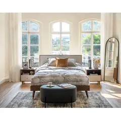 TUGO - Cama Eva 2 Plazas MDF Roble/Blanco