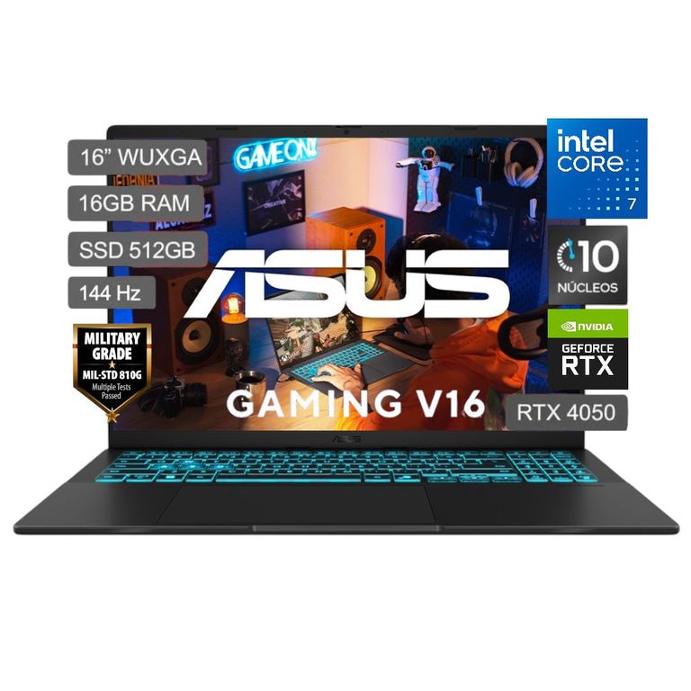 Laptop Gamer Core 7 RTX4050-6GB 16GB RAM 512GB SSD Win11 - V3607VU-RP036W